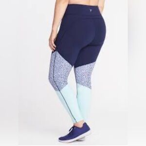 Old Navy Active high-rise color block Go-Dry compression leggings